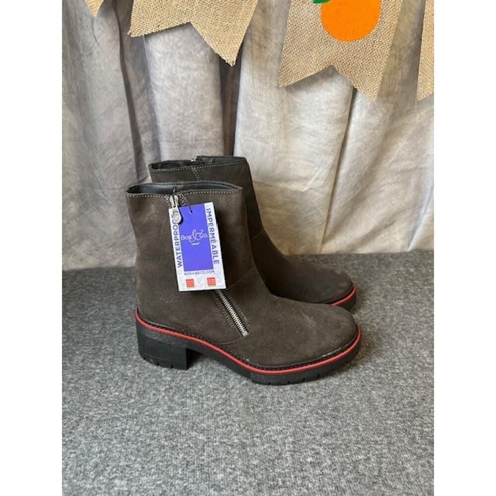 Bos. & Co. Zap Womens Gray Suede Zipper Ankle & Booties Boots EU 41, US 9.5